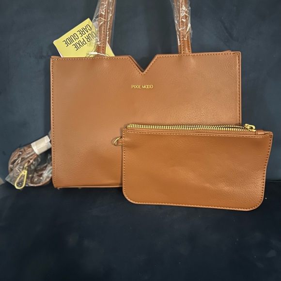 Mid-sized Tan Pixie Mood satchel - Picture 4 of 5